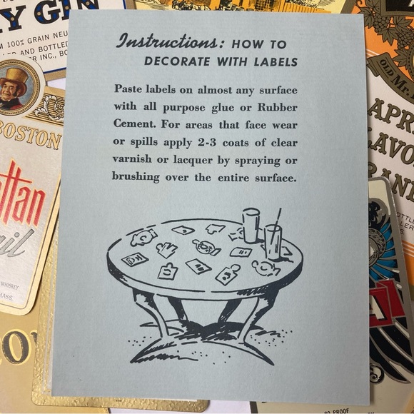 Mr. Boston / lot of vintage liquor labels. - Picture 4 of 6